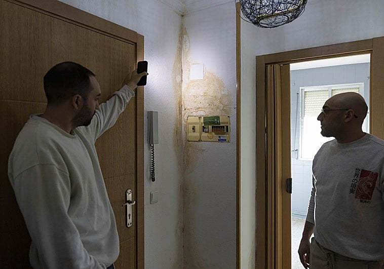 Siete meses de humedades en viviendas de la Junta: «Mi madre sufre EPOC, no lo aguanta»